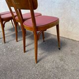 Set of 4 Baumann vinyl bistro chairs