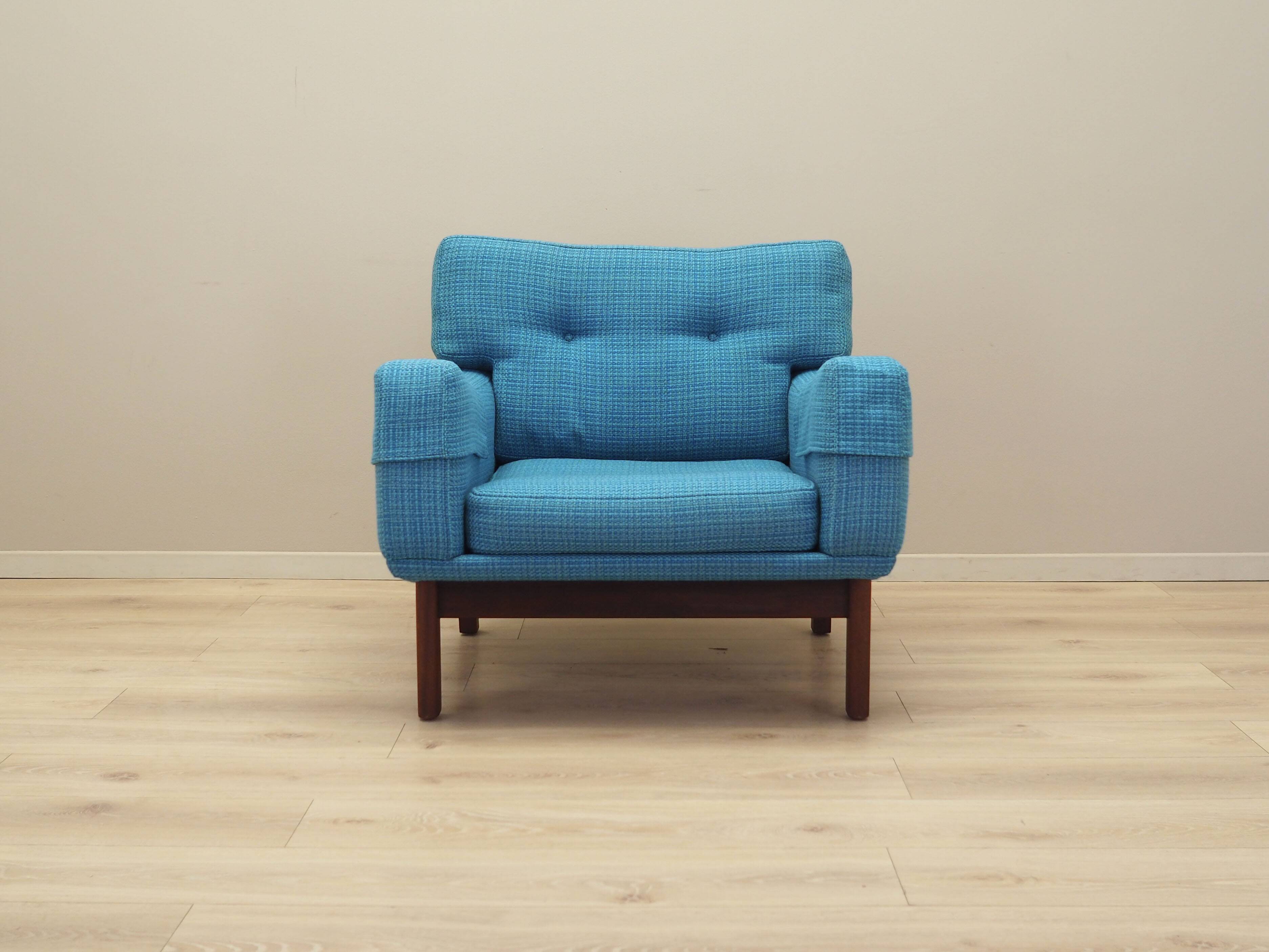 Blue armchair, Danish design, 1960s, production: Denmark