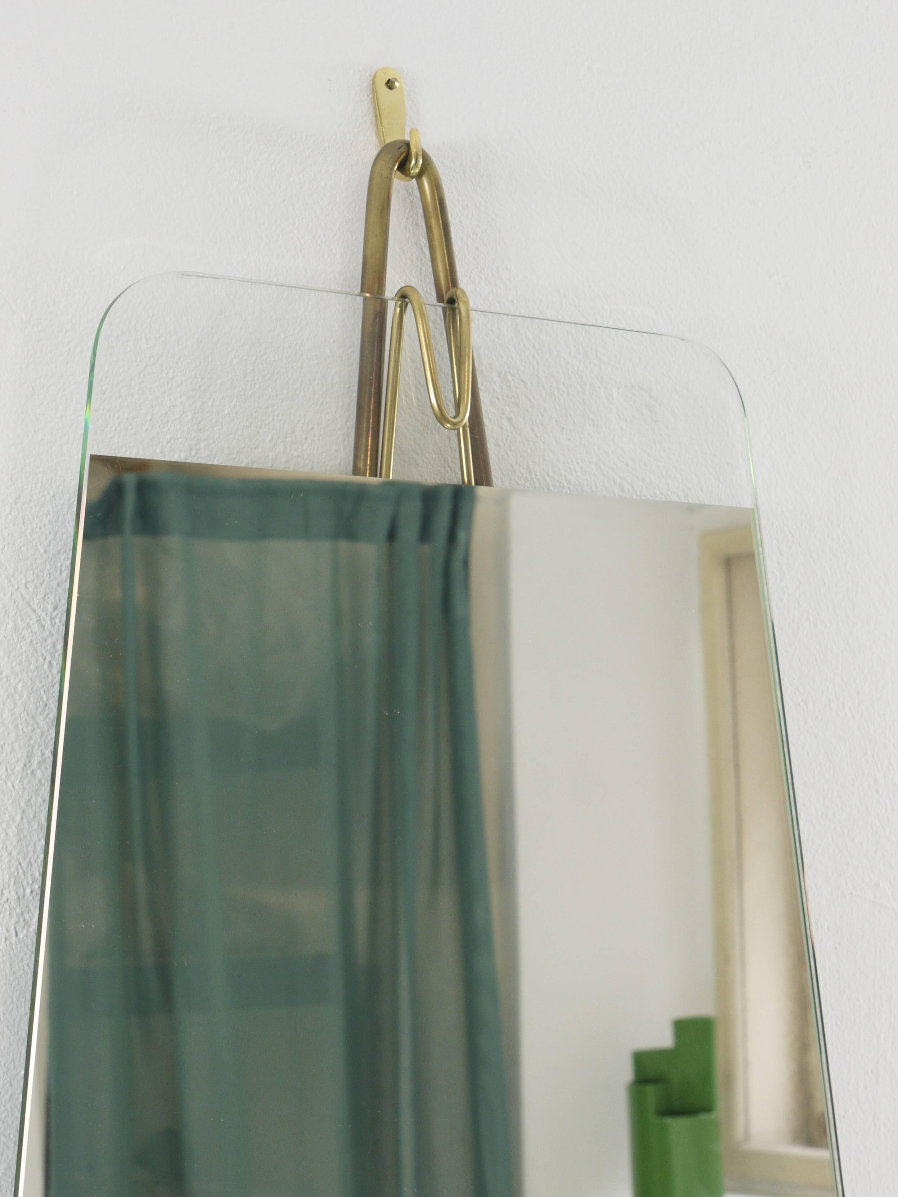 Carl Aubock Vienna Rare Brass Wall Mirror No. 38, Austria, 1950s