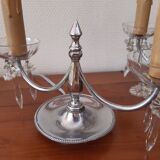 Pair of old table lamps with stamps