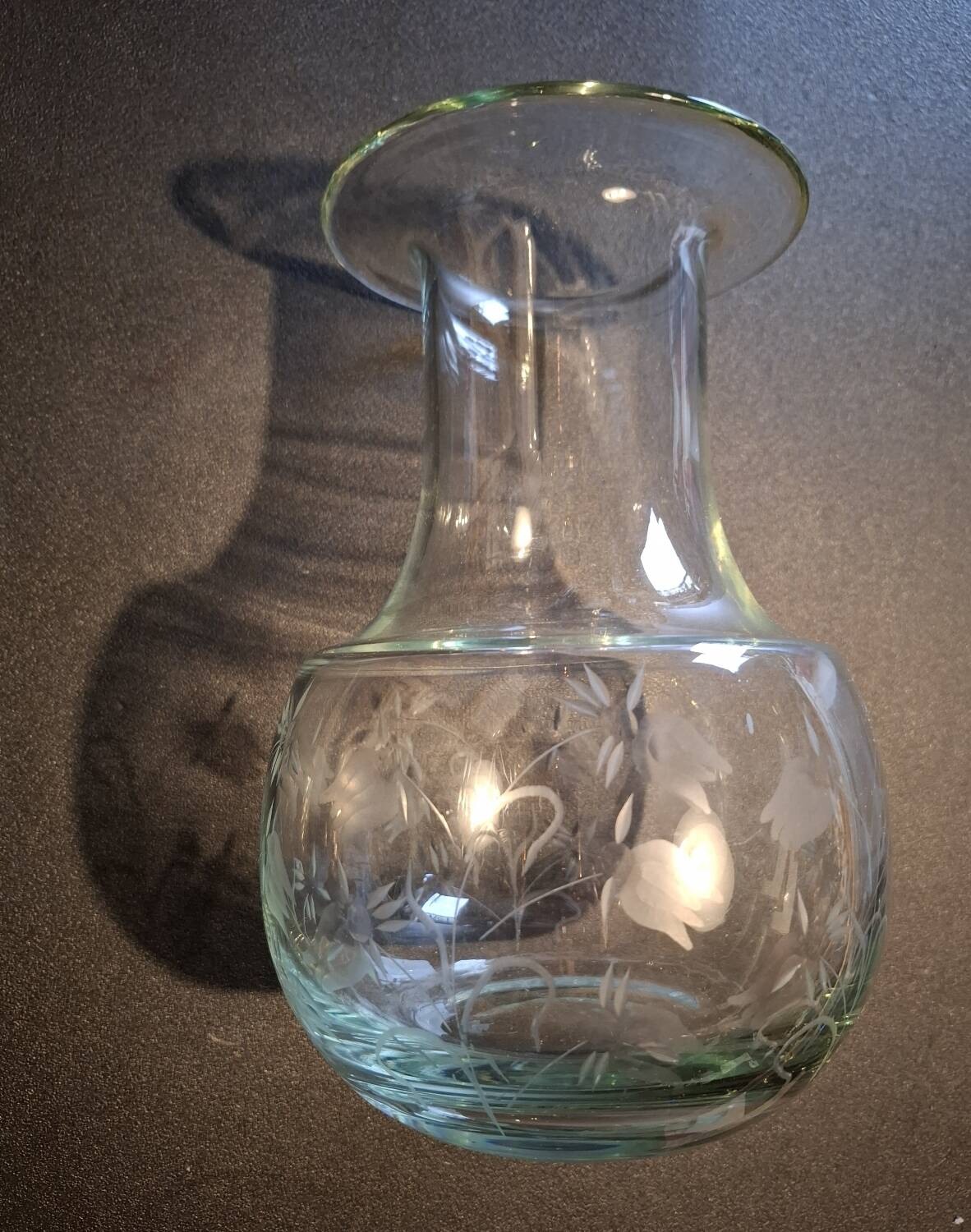Vintage engraved vase