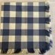 New fringed XL Vichy canvas tablecloth with 14 napkins, width 210cm.