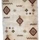 Vintage Moroccan carpet Berber rug style 2.3' x 4.7' (71cm x 145cm) 1970s, 1C758
