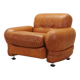 Leather armchair, Italian design, 1970s, production: Italy