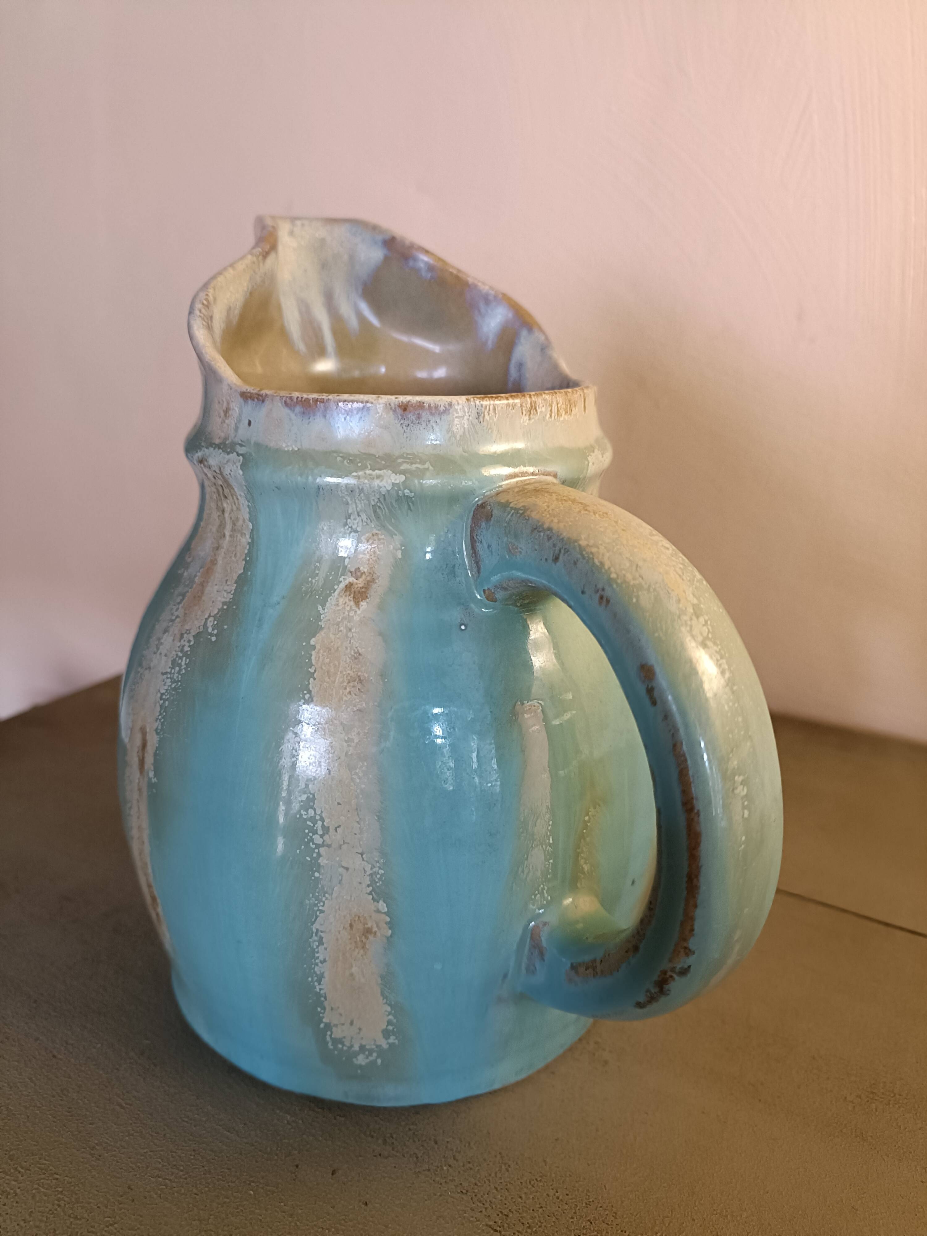 Flamed stoneware pitcher A. Cytère Rambervillers