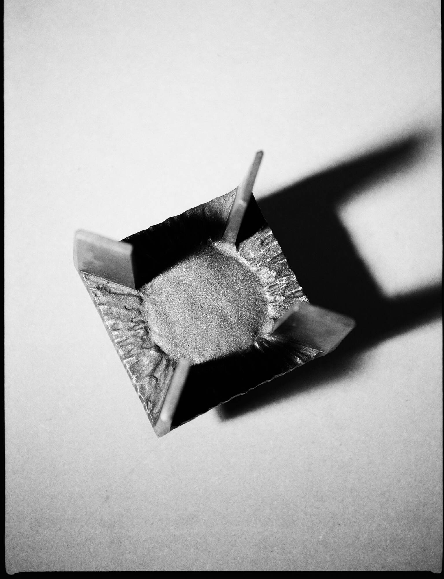 Brutalist Candle Holder / Chandelier in Bronze Circa 1950