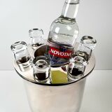 Vodka freshener with 6 glasses in Portieux crystal