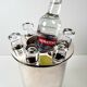 Vodka freshener with 6 glasses in Portieux crystal