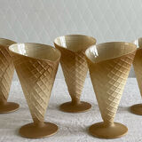 Set of 5 ice cream cups Italy 1960