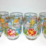 Set of 8 flower glasses