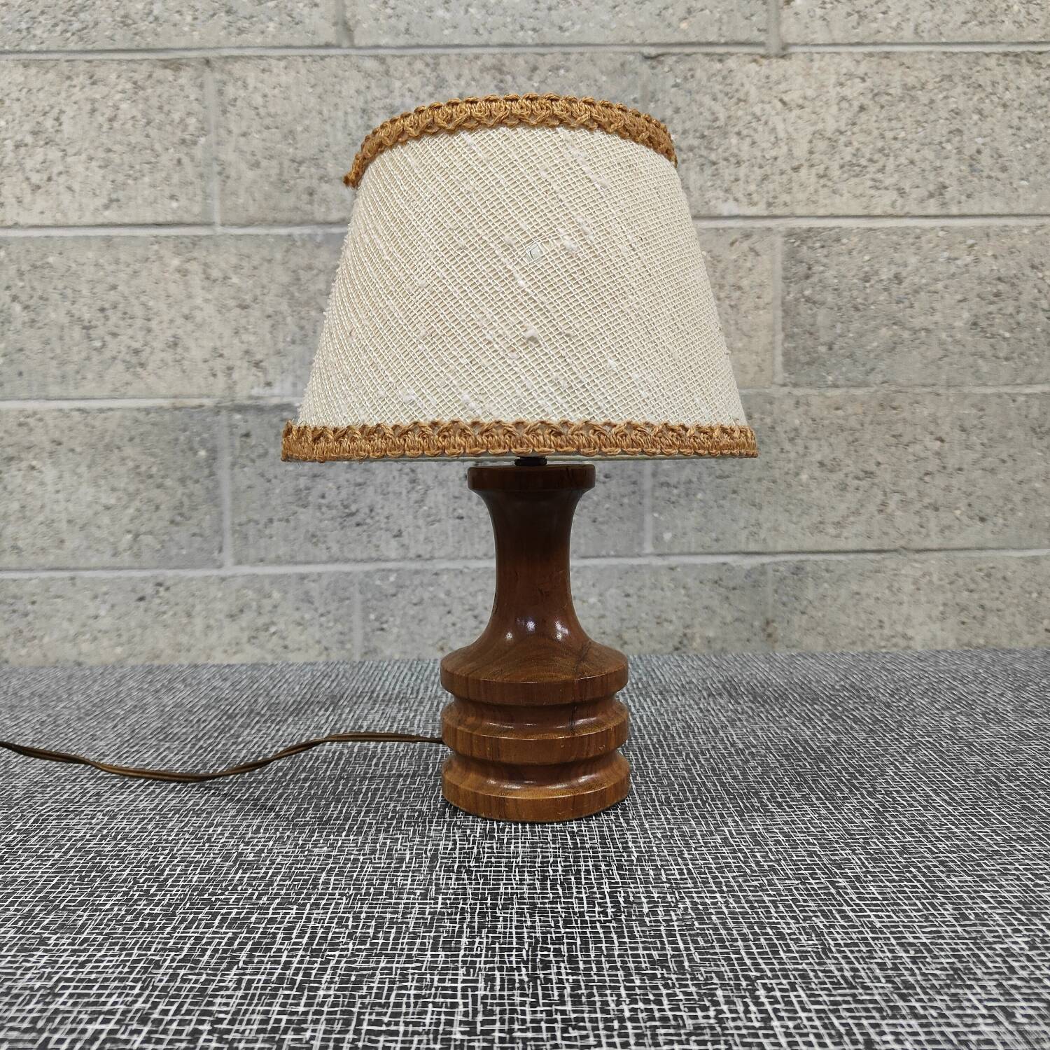 Small turned wooden lamp 1970