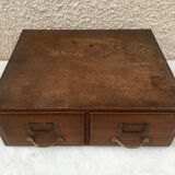 Old double drawer bookkeeper workbook