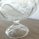 Crystal footed bowl with bird decoration – Art Deco style – H 19 cm