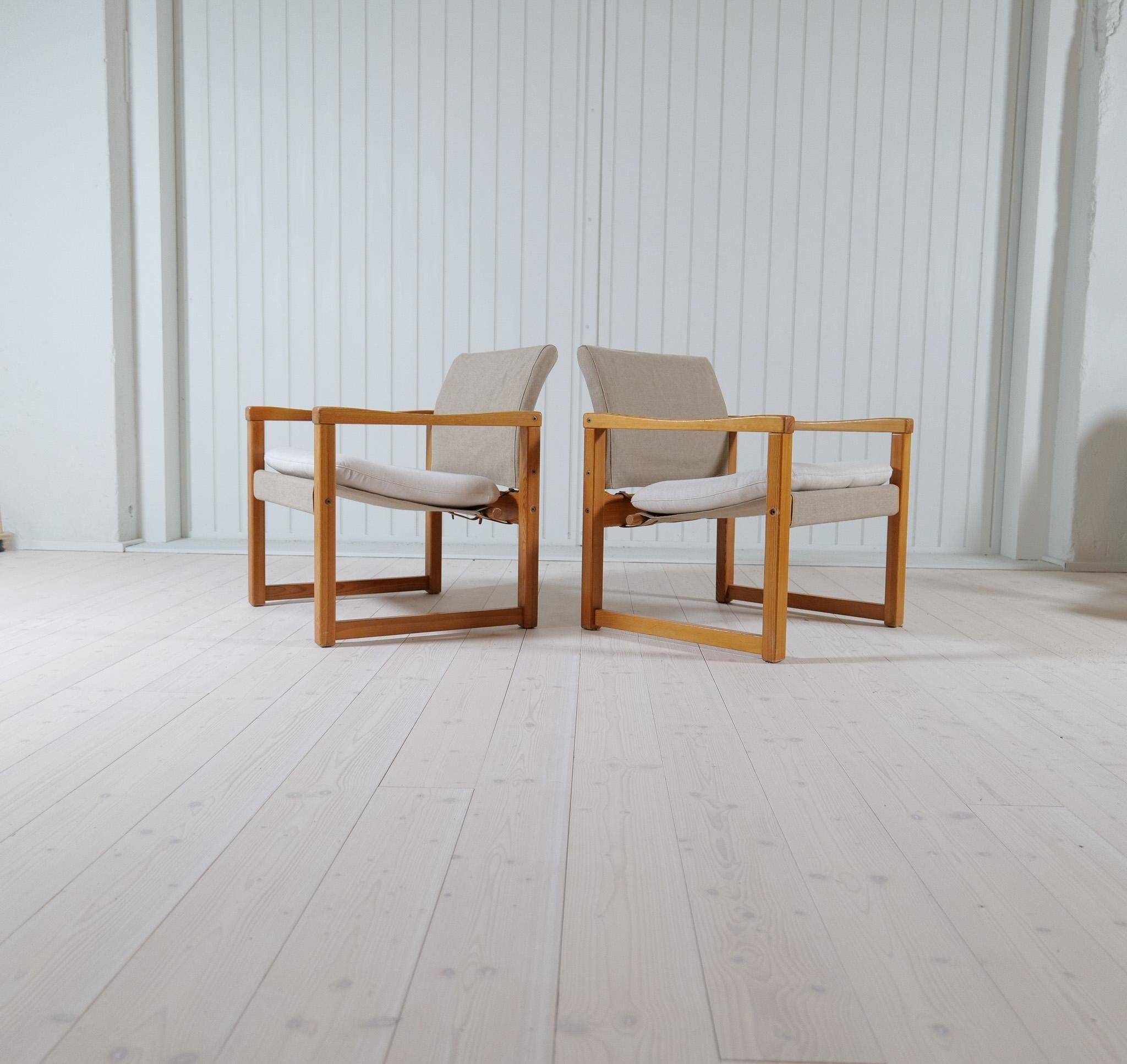 Karin Mobring Diana mid-century modern armchairs by Ikea in Sweden, 1970s.