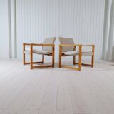 Karin Mobring Diana mid-century modern armchairs by Ikea in Sweden, 1970s.