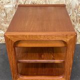 60s 70s teak side table with drawer table danish modern design