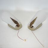 Pair of 50s modernist wall sconces