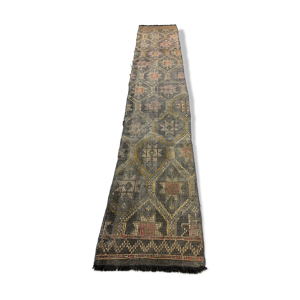 coureur tapis turc en kilim étroit 301x54 cm