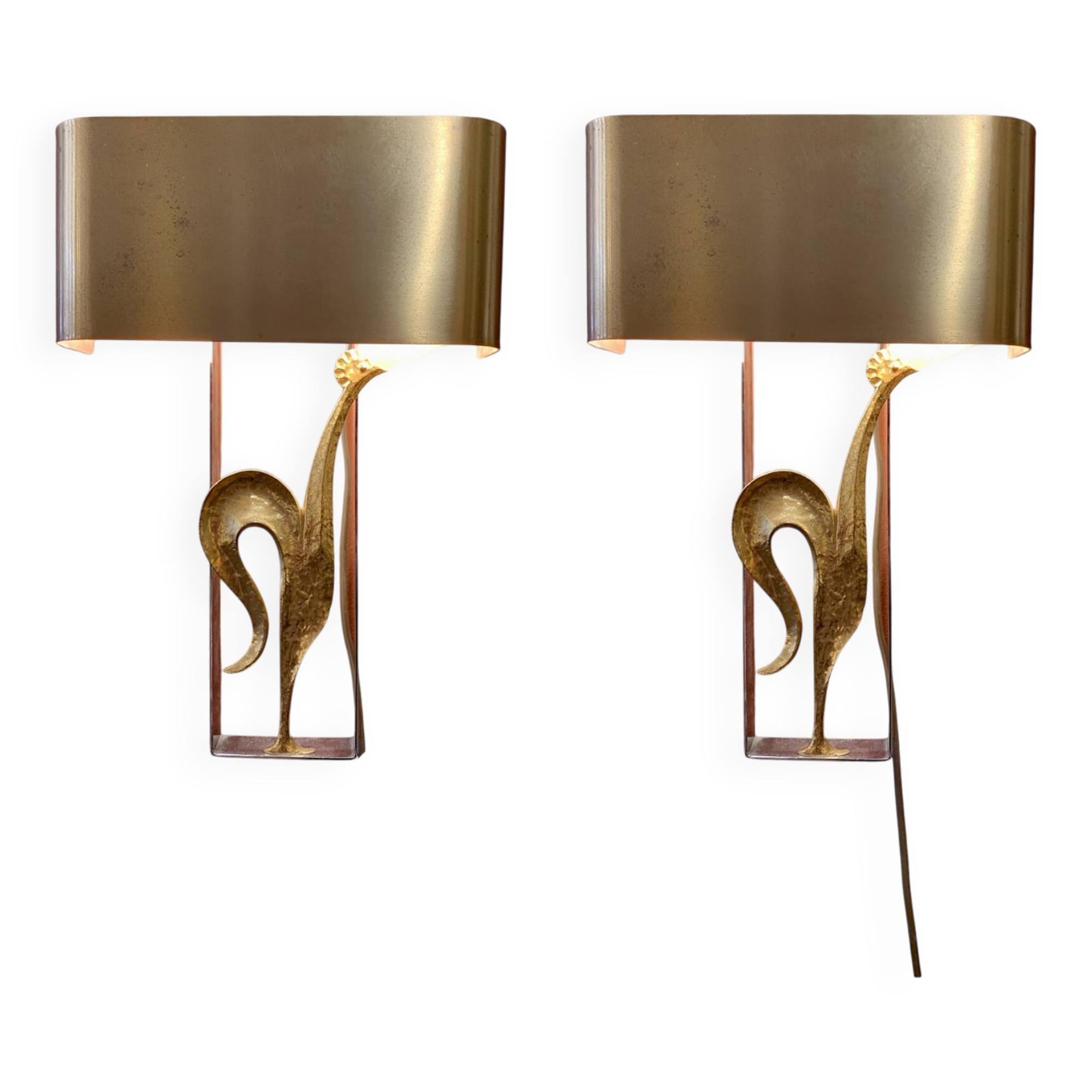 Pair of “Coq” wall lights from Maison Charles