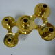 Set of 2 golden Nagel candleholders