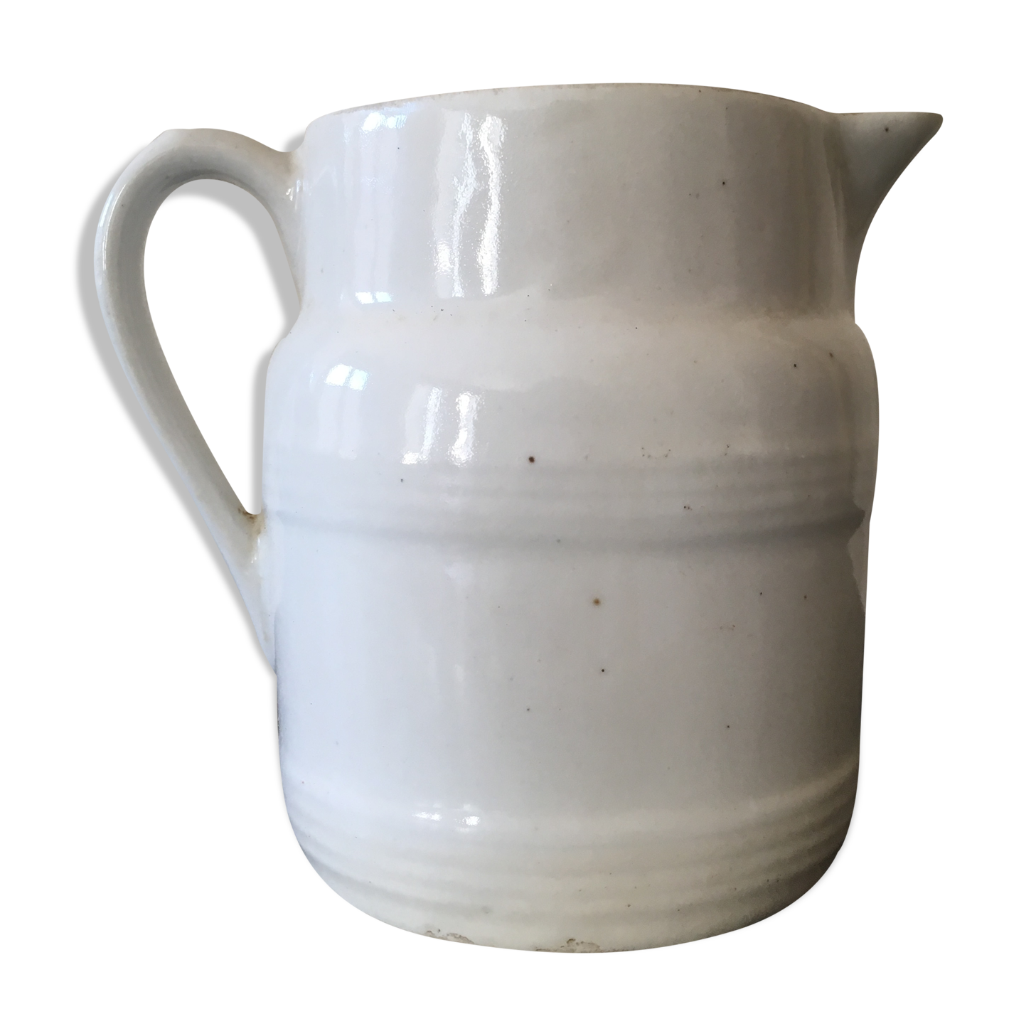 Pitcher in white fire porcelain by P. Precieux