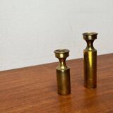 Danish brass candle holders from the mid-century by Boyes Metalkunst, 1960s, set of 2.