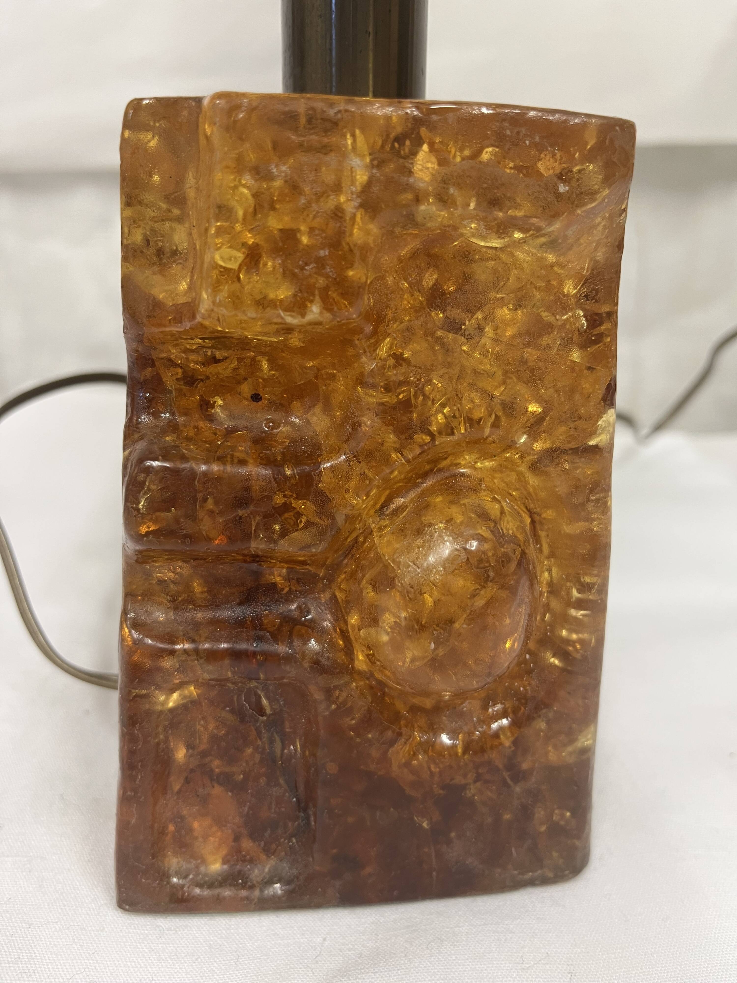 vintage fractal resin lamp 60s/70s