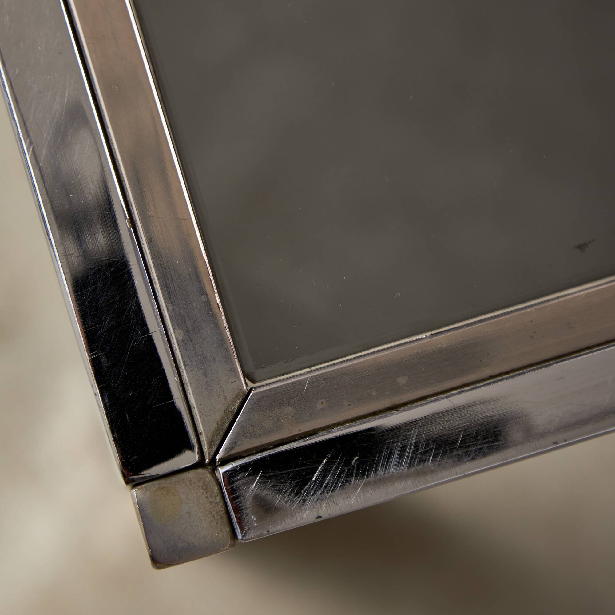 Chrome and Smoked Glass Coffee Table, 1970s