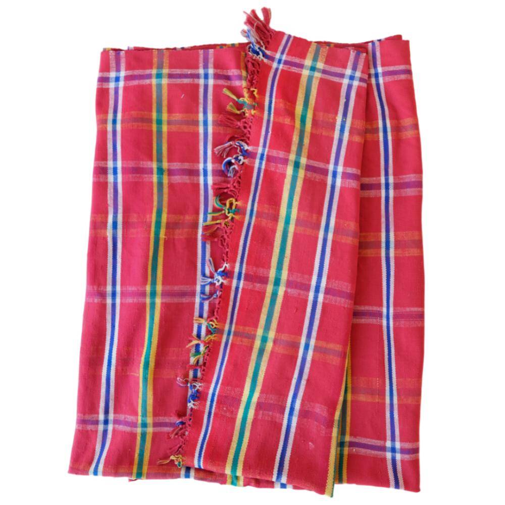 couverture à carreaux vintage du maroc - 179 x 214 cm