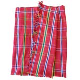 Vintage checkered blanket from Morocco - 179 x 214 cm