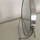 Vintage magnifying barber mirror in 12x12cm metal