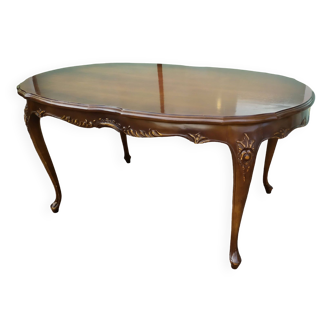 Table basse ovale bois - style Louis XV