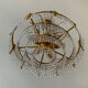 Lustre en bronze et cascade de pampilles en cristal