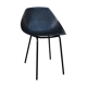 Black shell chair Pierre Guariche for Meurop 1960s
