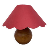 Lampe boule bois 1980