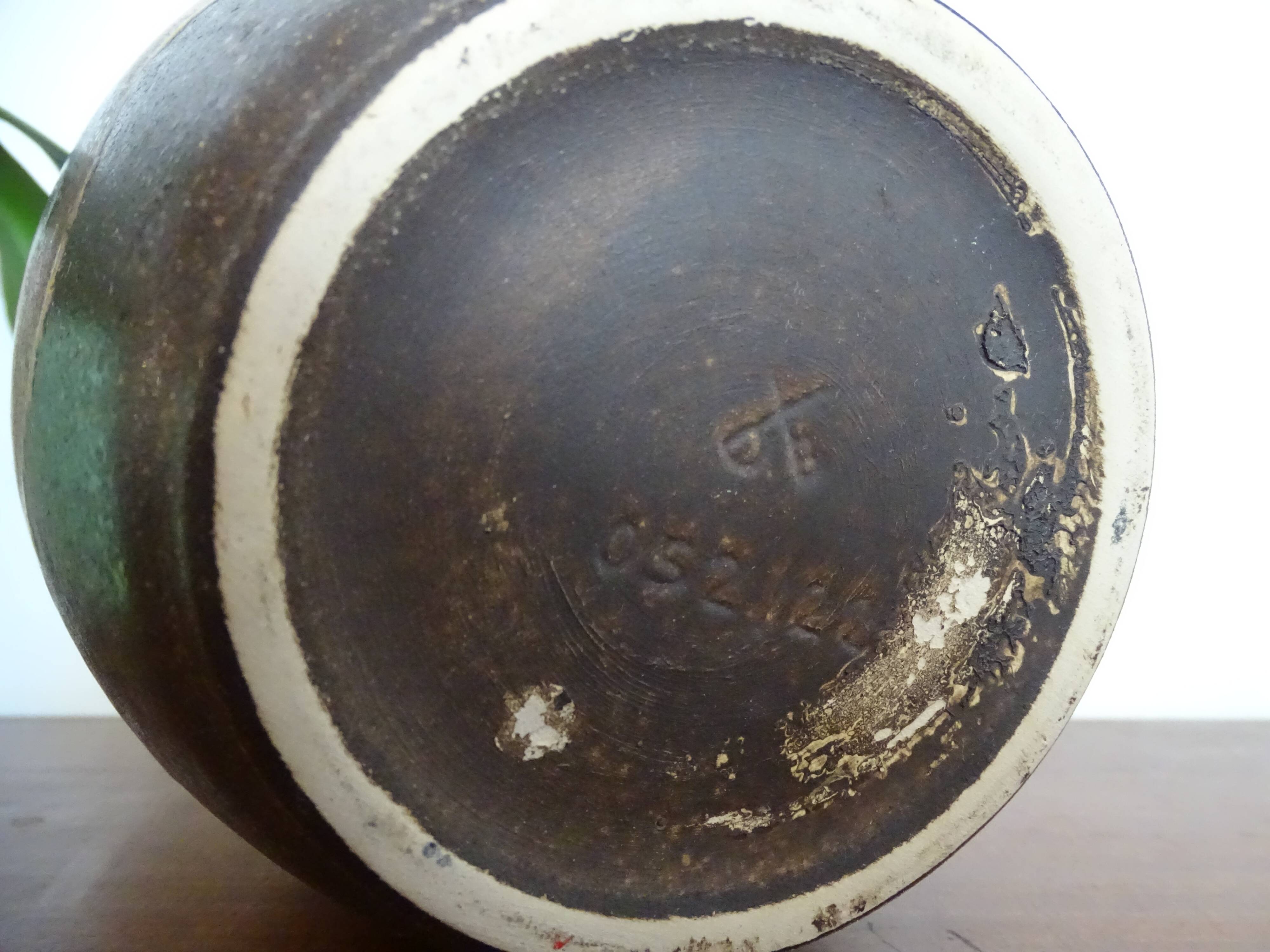 Vase en grès œuf d'allien  1960 vintage - Germany Dumler et Breiden