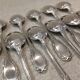 11 silver-plated dessert spoons, OD style, Louis XVI style