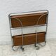Folding table Bremshey Dinett in chrome and vintage wood