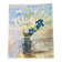 Peinture vintage bouquet de fleurs marguerites iris