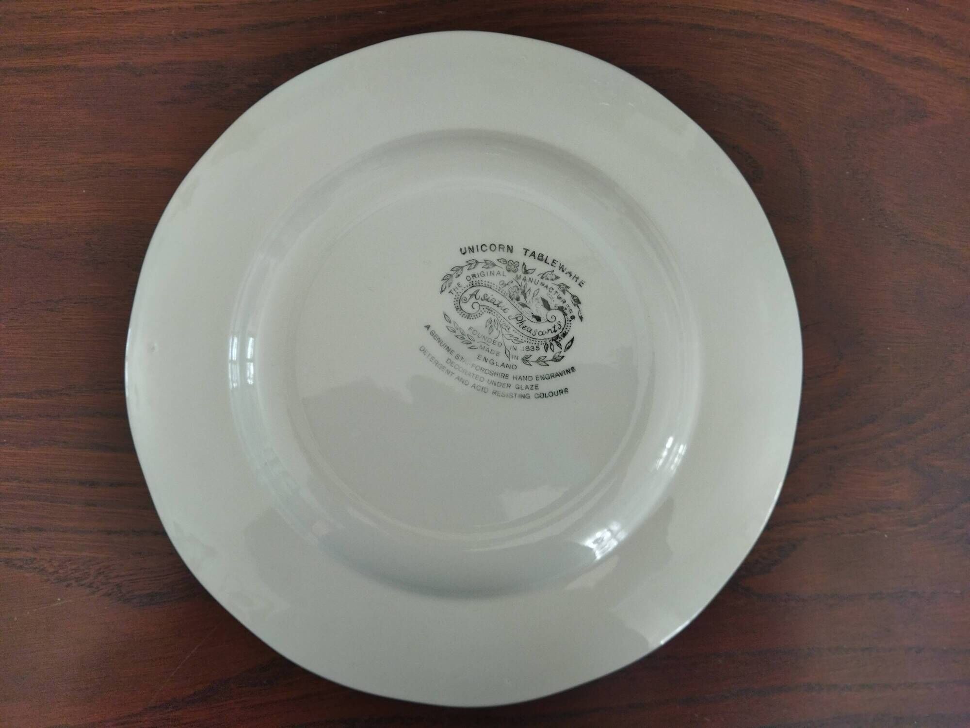 12 English dinner plates Enoch Wedgwood "Asiatic Pheasants"