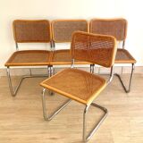 Set of 4 chairs Cesca B32 by Marcel Breuer
