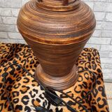 2 lamps of colonial type bamboo and wicker