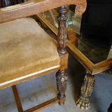Pair of solid cedar armchairs from the end of the 19th century