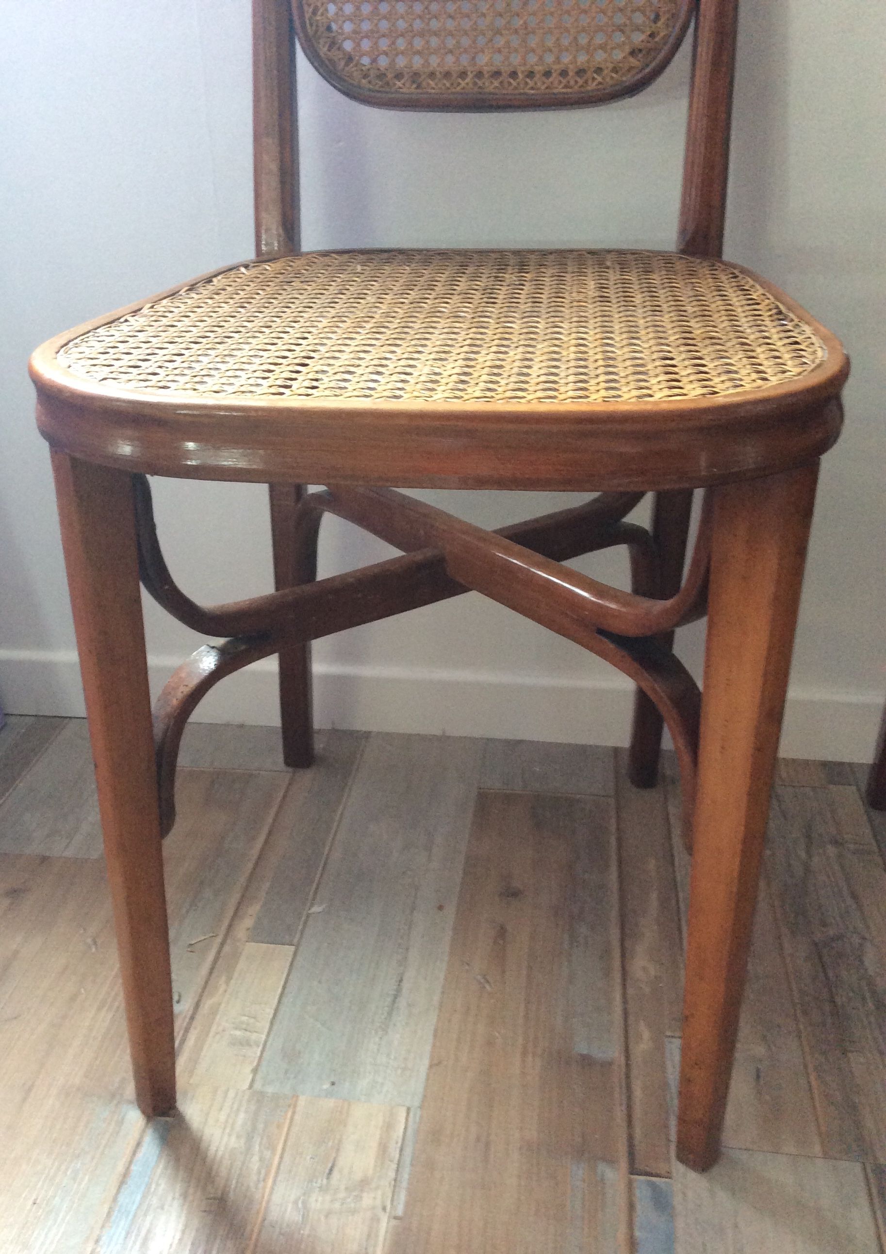Series of 6 bistro chairs from the 50s patented SGDG