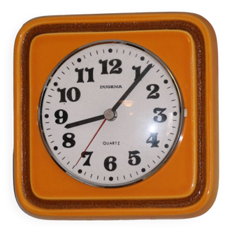 Dugena yellow ceramic wall clock