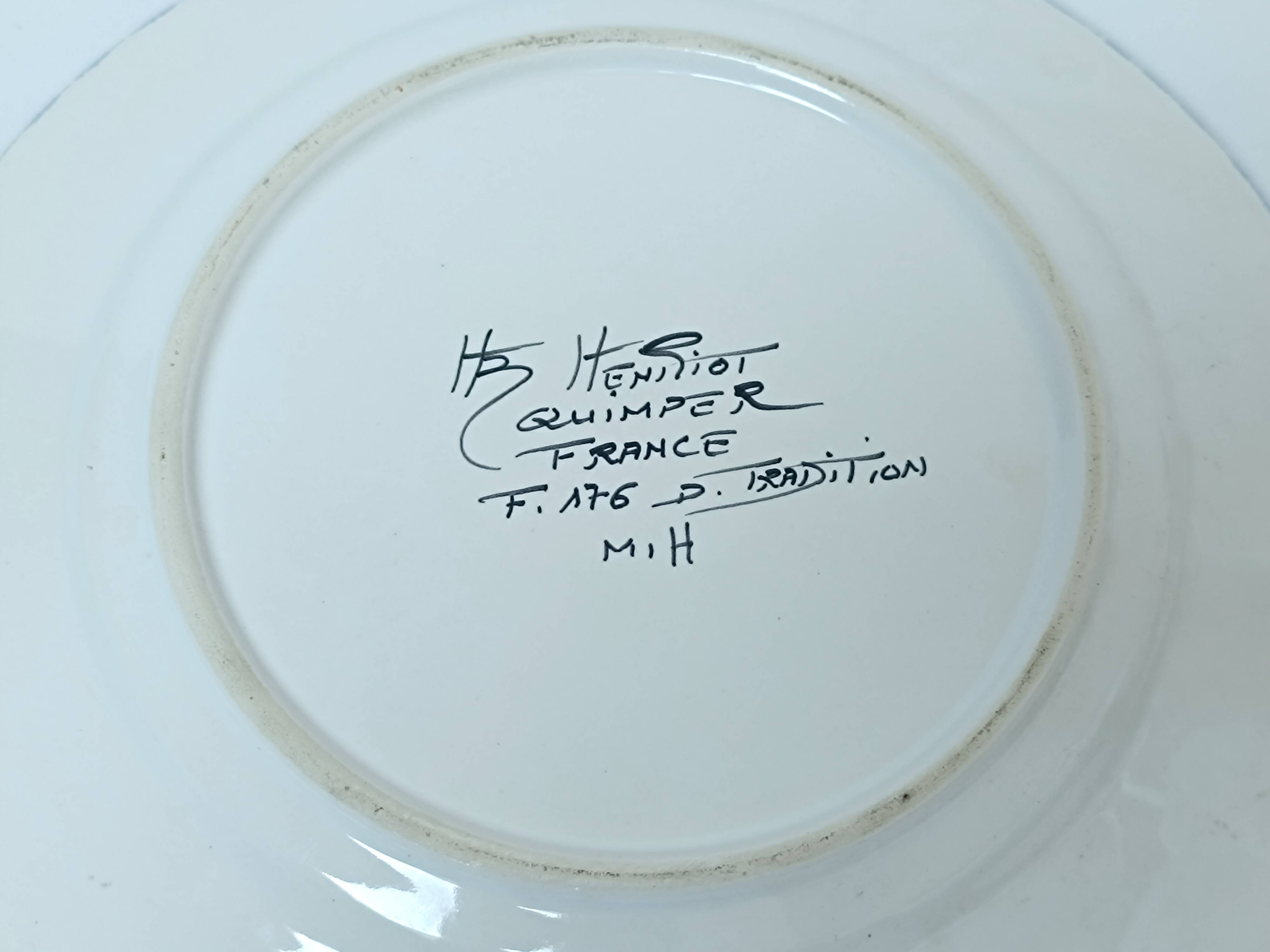 Assiette plate HB Henriot