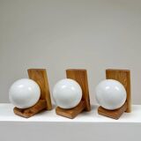 Three pine wall lights from the 80s