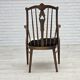 1960s, Danish high-backed armchair, reupholstered, furniture cowhide, oak.