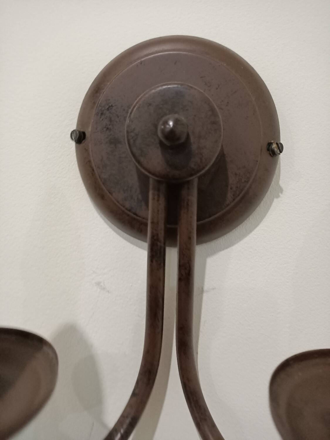 Pair of matte metal wall lights