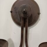 Pair of matte metal wall lights